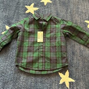 NWT The Children’s Place plaid shirt size 6-9 months